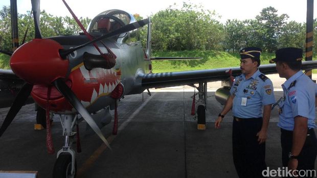 Super Tucano di Skadron Udara 21 Lanud Abdurahman Saleh 