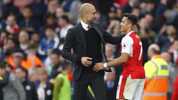 Alexis Sanchez memiliki hubungan baik dengan Pep Guardiola.