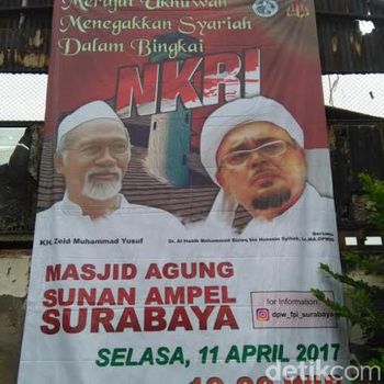 Warga Surabaya tolak pengajian Habib Rizieq