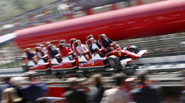 Ferrari Bangun Roller Coaster Super 'Ngebut' di Barcelona