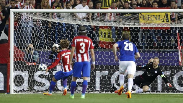 Penalti Griezmann Menangkan Atletico atas Leicester