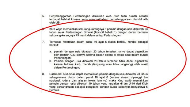Pasal-pasal Tak Lazim Regulasi Liga 1