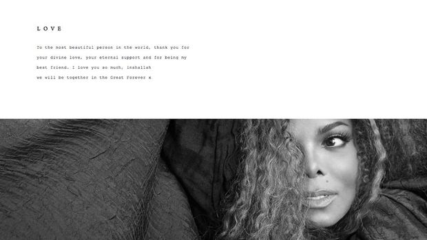 Ungkapan cinta Al Mana kepada Janet Jackson.