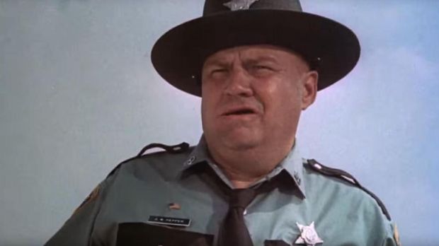 Clifton James saat memerankan Sherif di James Bond. 