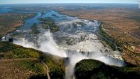 Victoria Falls dilihat dari atas (NAP/CNN)