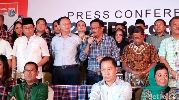 Jumpa pers Ahok-Djarot di Hotel Pullman