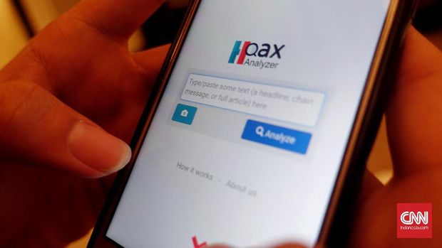 Aplikasi Hoax Analyzer yang dikembangkan mahasiswa ITB.