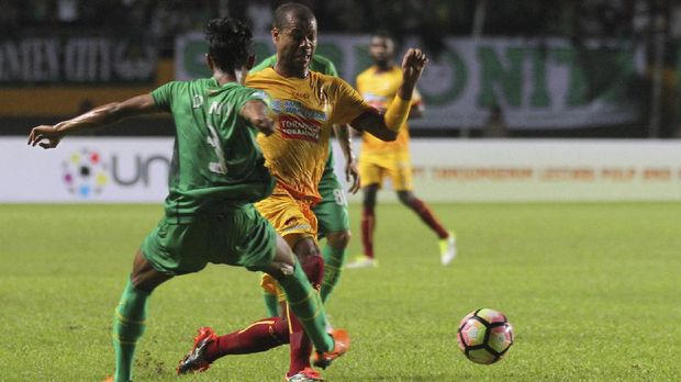 Hilton Moreira sukses mencetak dua gol untuk Sriwijaya FC.