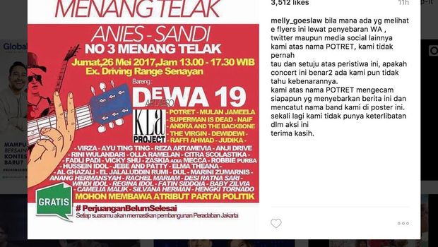 Tim Anies-Sandi Bantah Adakan Konser 'Gue Menang Telak'