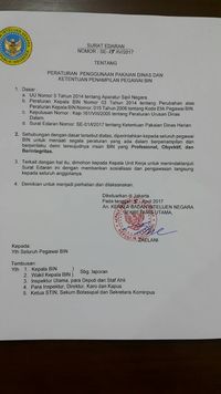 BIN Bantah Bikin Edaran Larangan Berjenggot dan Celana Cingkrang