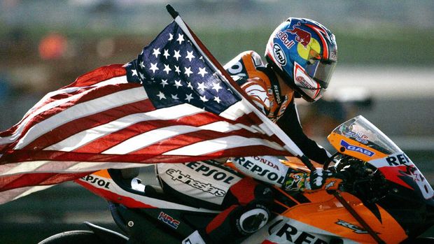 Nicky Hayden ketika menjadi juara dunia MotoGP 2006.
