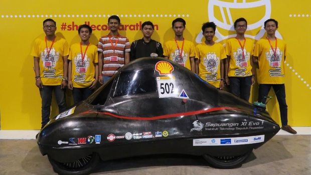 Tim ITS Surabaya di Ajang Balap Mobil Hemat Energi 2017. (Dok. Shell Indonesia)