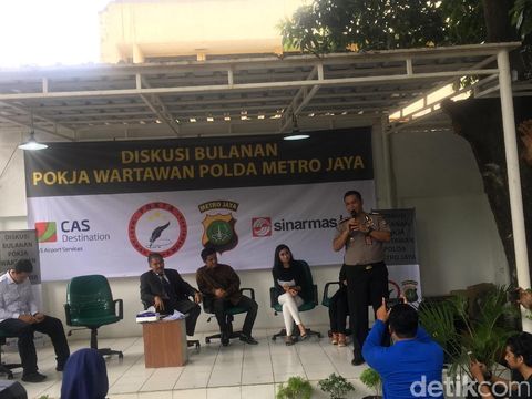  Diskusi Pokja Wartawan Polda Metro Jaya di Mapolda Metro Jaya, Jakarta, Rabu (31/5/2017).