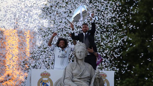 Semarak Perayaan La Duodecima Madrid di Bernabeu