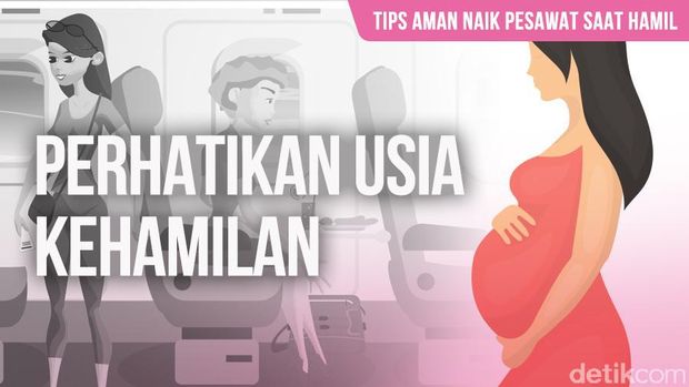 Ilustrasi ibu hamil naik pesawat 