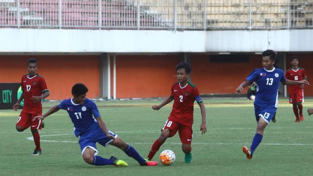Timnas Indonesia U-16 pernah membantai Timnas Filipina pada laga uji coba. (