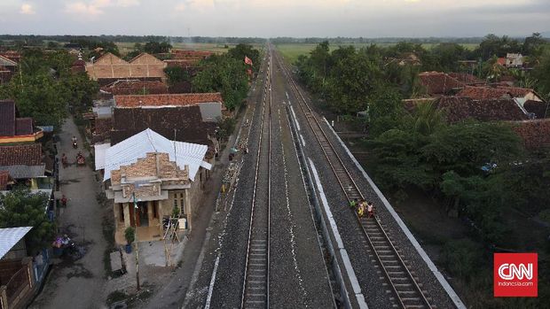 Perlintasan kereta Api Dermoleng, Pejagan, Brebes, Jawa Tengah.