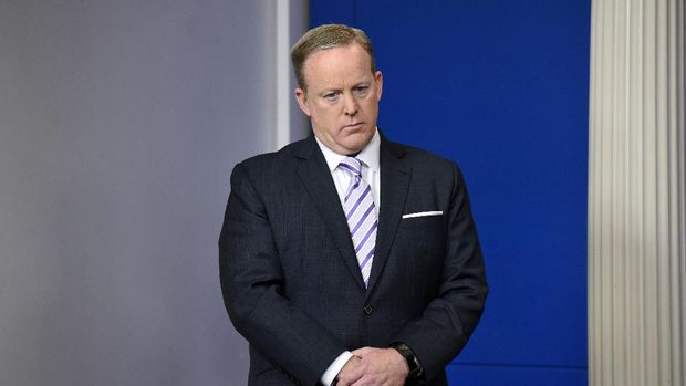 Sean Spicer juru bicara Gedung Putih memilih mengundurkan diri, Jumat (21/7).