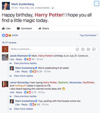 Twitter dan Facebook Rayakan #HarryPotter20