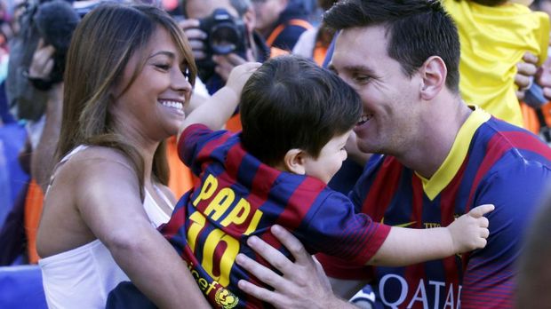 Messi dan keluarga kecilnya