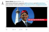 Tiba di Yogya, Netizen Ucapkan #SugengRawuhObama 