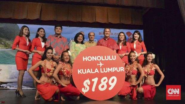 AirAsia membuka rute penerbangan baru ke Honolulu, Hawaii, Amerika Serikat, Rabu (28/6)