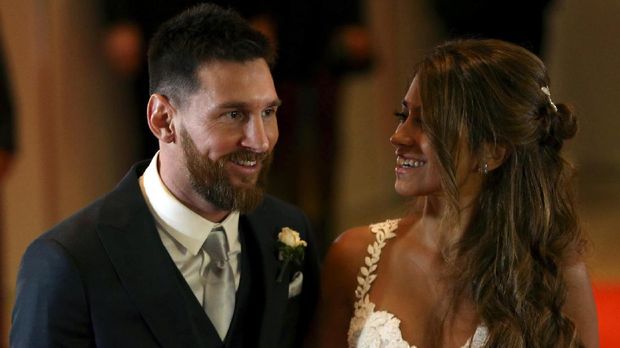 Lionel Messi dan Antonella Roccuzzo menikah 30 Juni lalu.