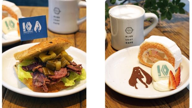 Sajian makanan di Blue Leaf Cafe.