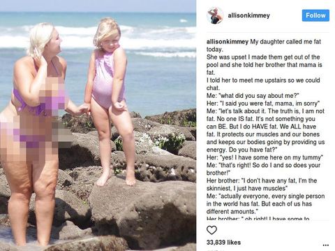 Allison, ibu yang merespons anak saat dibilang gendut