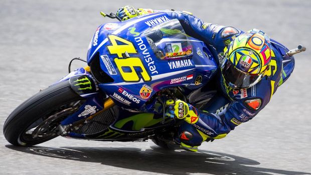 Valentino Rossi gagal bersaing meraih podium di MotoGP Jerman.