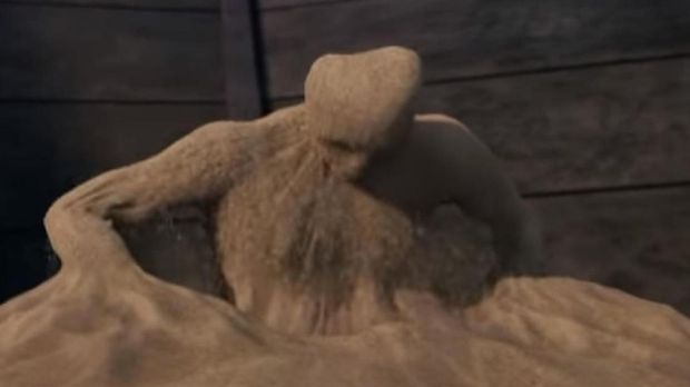Karakter Sandman yang terbuat dari pasir menuntun tim efek visual membuat sistem penggambaran hingga partikel.