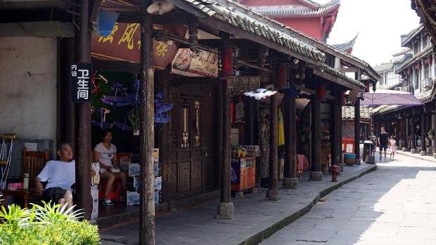 Jalanan Huanglongxi yang masih terjaga hingga sekarang (Wahyu/detikTravel)