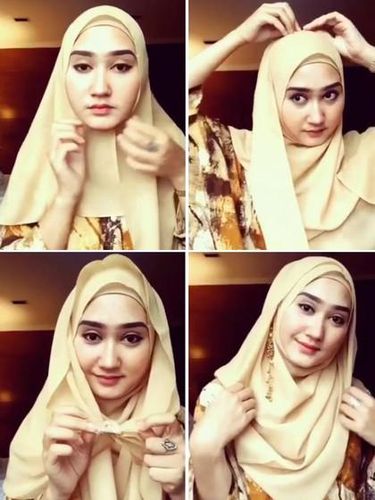 10 Tutorial Hijab Segi Empat Simpel dan Cepat