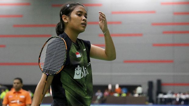 Gregoria Mariska Tunjung sumbang poin dalam kemenangan Indonesia atas Brasil.