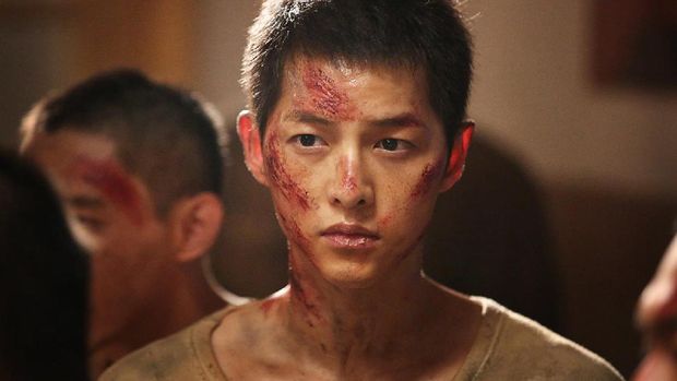 Akting Song Joong Ki dalam The Battleship Island.
