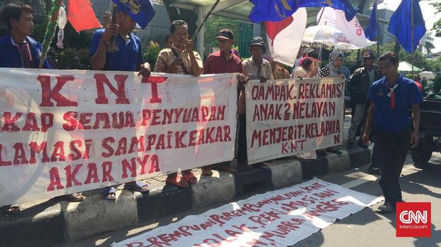 Nelayan Demo Tolak Raperda Reklamasi Teluk Jakarta