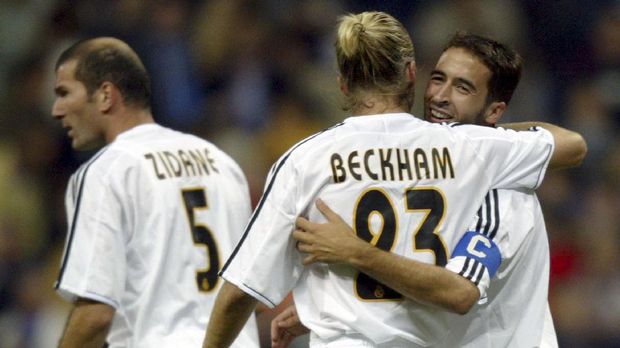 Zinedine Zidane, David Beckham, dan Raul Gonzalez pernah tergabung dalam skuat Los Galacticos.