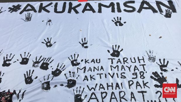 Ragam Pesan Aksi Kamisan ke-500 untuk Jokowi