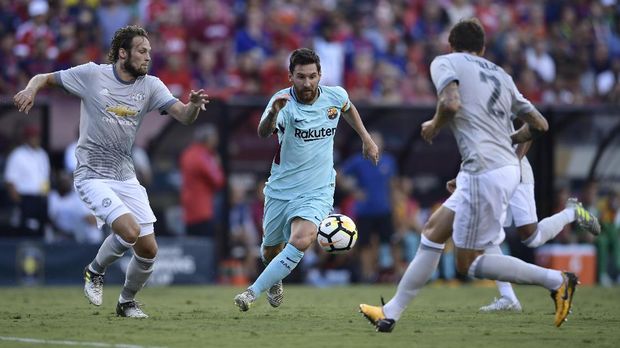 Manchester United kalah 0-1 dari Barcelona pada ICC 2017.