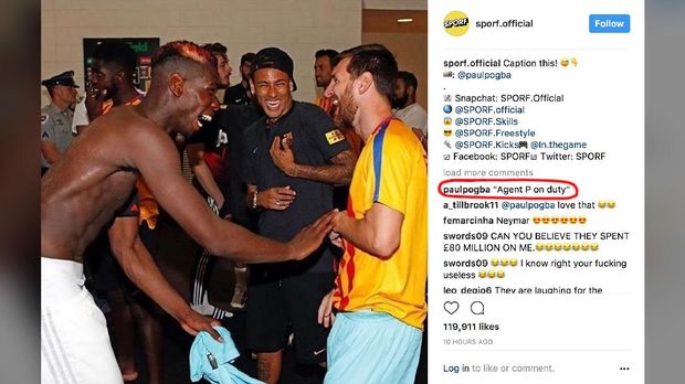 Paul Pogba menulis dirinya sebagai 'Agen P'.
