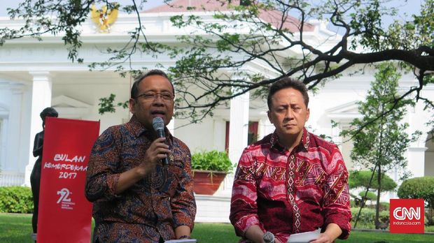 Menteri Sekretaris Negara Pratikno dan Kepala Bekraf Triawan Munaf mengungkapkan acara kemerdekaan RI akan dimeriahkan artis Korea dan Indonesia.