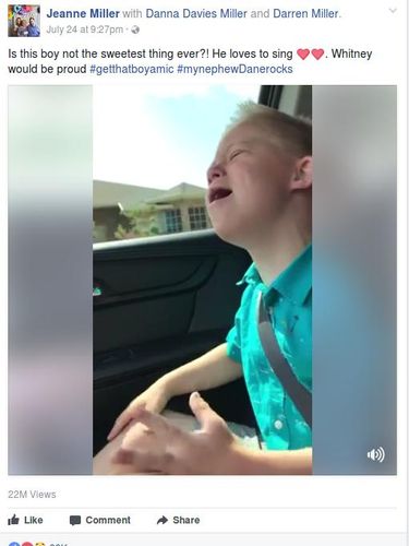 Dane, anak yang nyanyi lagu Whitney Houston