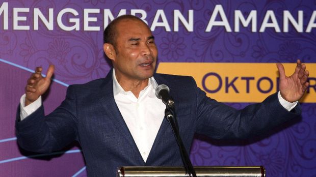 Ketua Fraksi Partai Nasdem di DPR Victor Laiskodat yang kini menghadapi aksi demonstrasi 2411 atas dugaan penodaan agama dalam pidatonya.