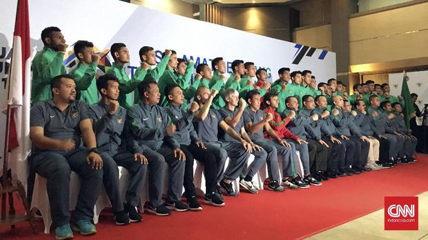 Acara pelepasan Timnas Indonesia oleh Ketua Umum PSSI, Edy Rahmayadi. (
