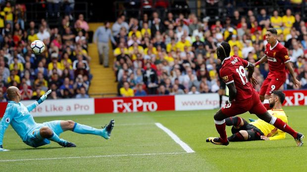 Sadio Mane sempat menyamakan kedudukan untuk Liverpool.