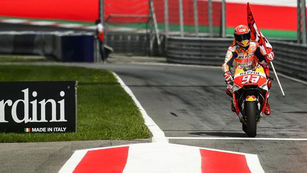 Marc Marquez meraih kemenangan di GP San Marino.