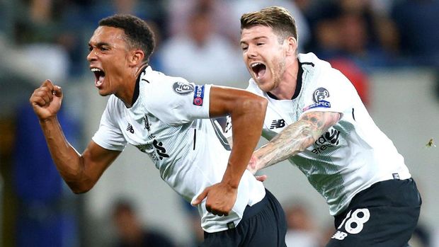 Trent Alexander-Arnold mencetak gol indah lewat tendangan bebas.