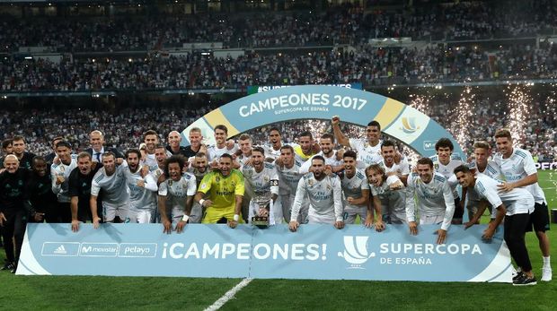 Real Madrid sukses merebut gelar Piala Super Spanyol 2017 dengan agregat 5-1.