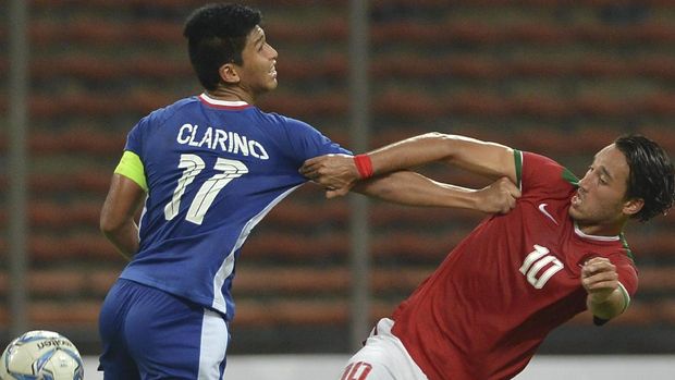 Ezra Walian main penuh ketika Timnas Indonesia U-22 mengalahkan Filipina.
