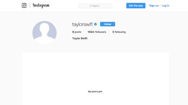 Taylor Swift menghapus seluruh konten dalam media sosial miliknya.